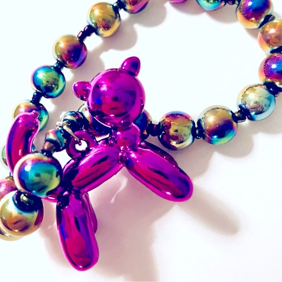 Purple Toyland Kitty Cat Balloon Stretch Bracelet - Picture 4 of 7